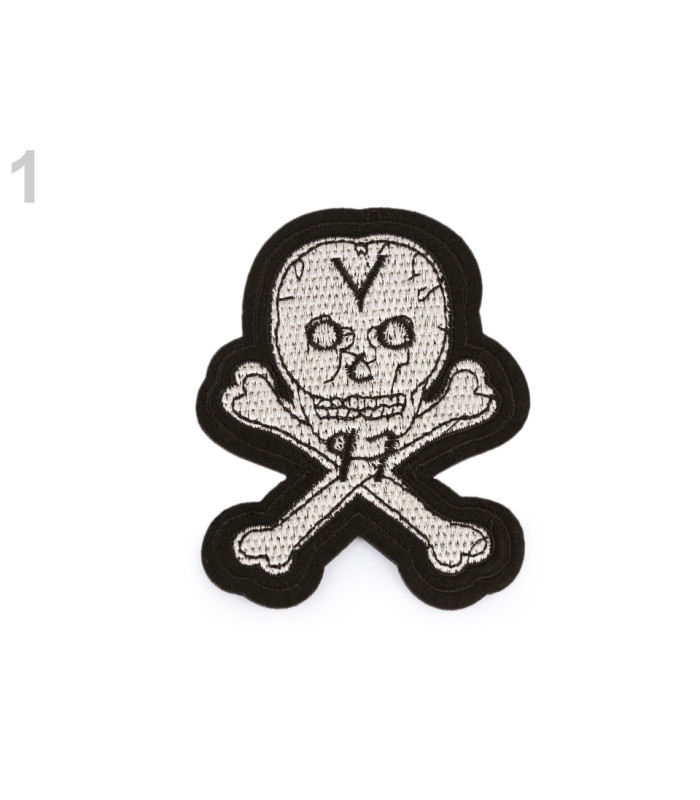 MIX EMBROIDERED THERMO-ADHESIVE SKULL APLICATION