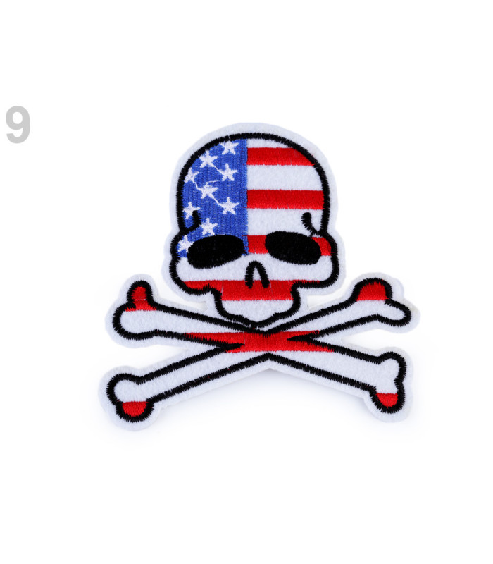 MIX EMBROIDERED THERMO-ADHESIVE SKULL APLICATION