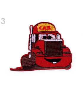 Aplicación Termoadhesiva Bordada "color Truck" Rojo - tela para ropa