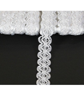 Galón Cinta Raso Blanco 1 Mt. X 2 Cms. - de color