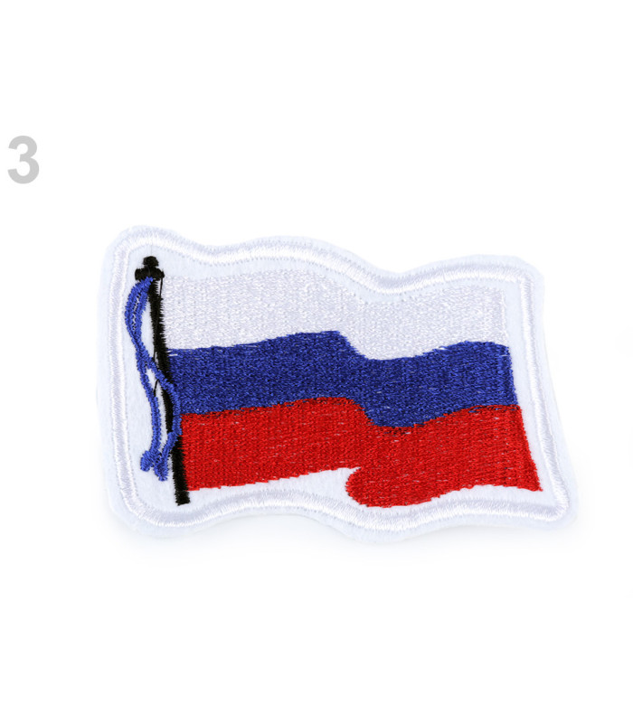 MIX EMBROIDERED THERMO-ADHESIVE FLAG APLICATION