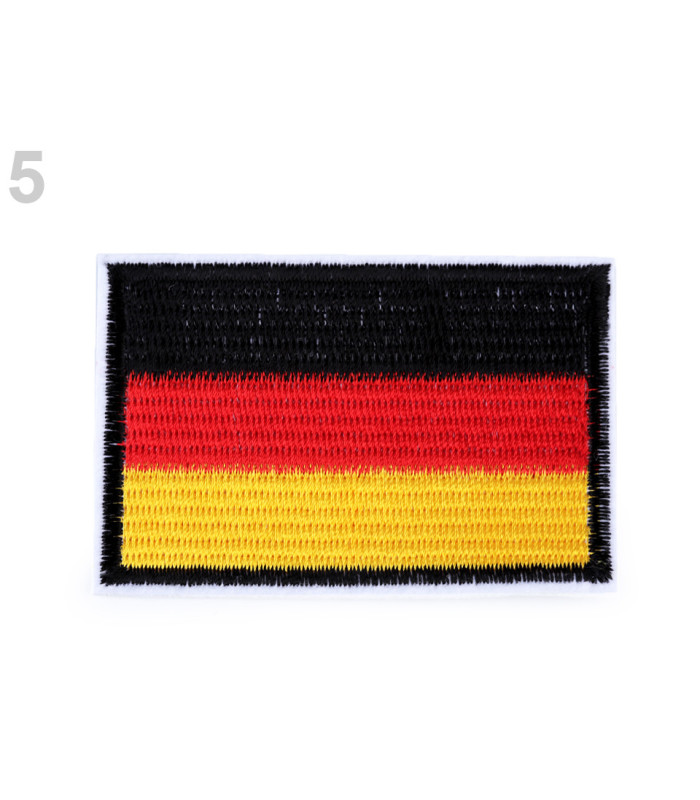 MIX EMBROIDERED THERMO-ADHESIVE FLAG APLICATION