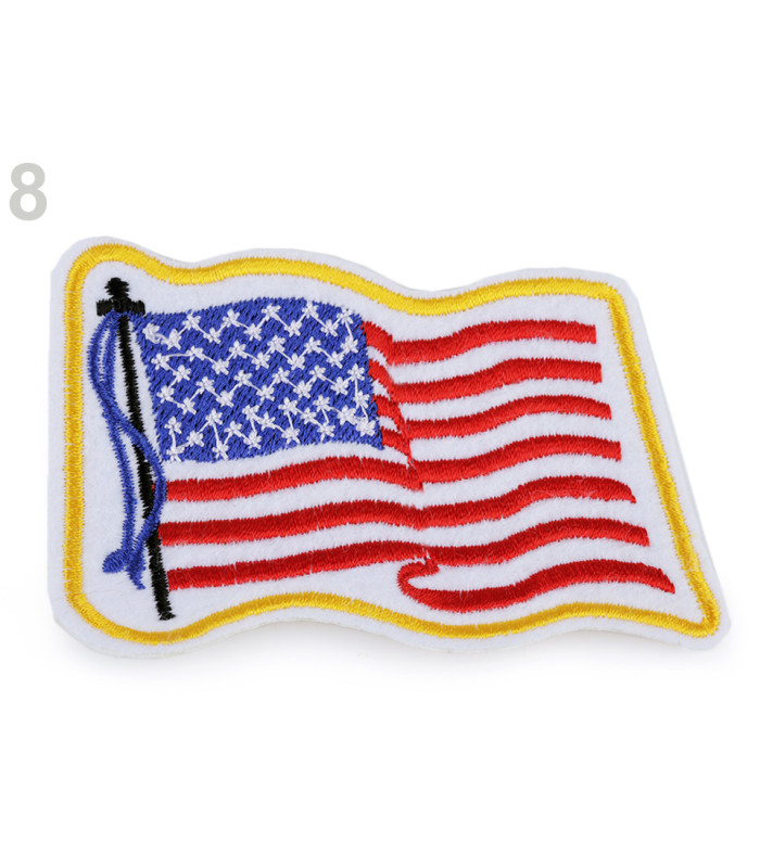MIX EMBROIDERED THERMO-ADHESIVE FLAG APLICATION