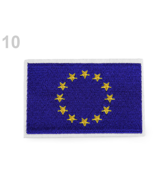 MIX EMBROIDERED THERMO-ADHESIVE FLAG APLICATION