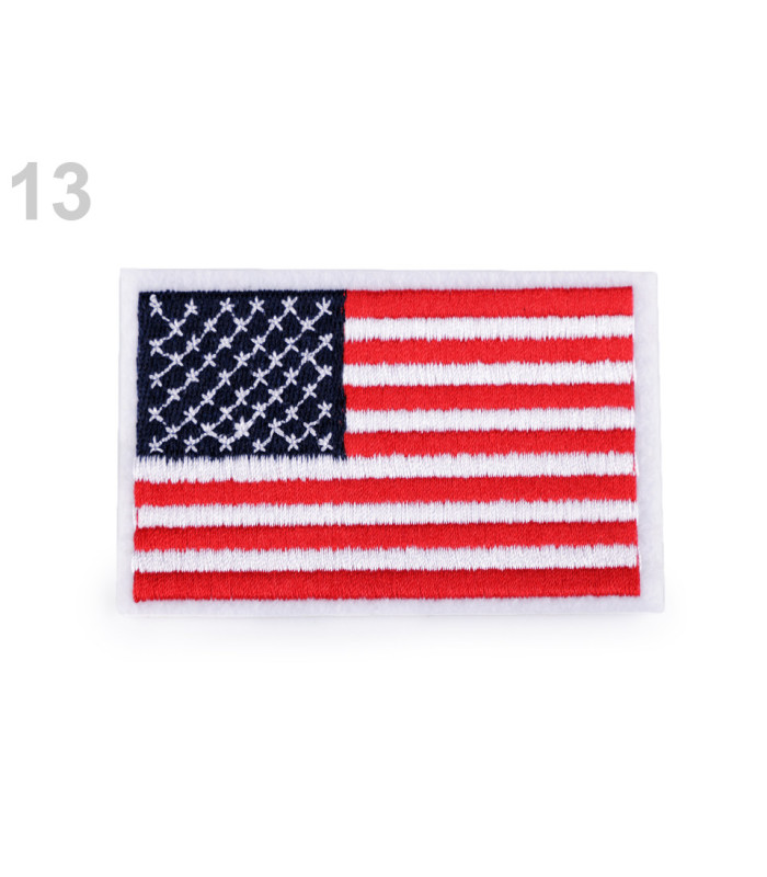 MIX EMBROIDERED THERMO-ADHESIVE FLAG APLICATION