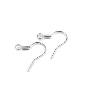 DIY French Hook Ear Wires 15 mm with spring