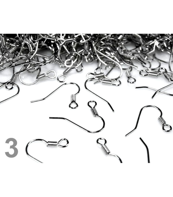 DIY French Hook Ear Wires 15 mm with spring