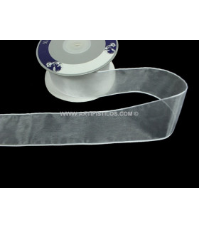 Cinta De Organza Blanco 1 Mt. X 25 Mm. - manualidades