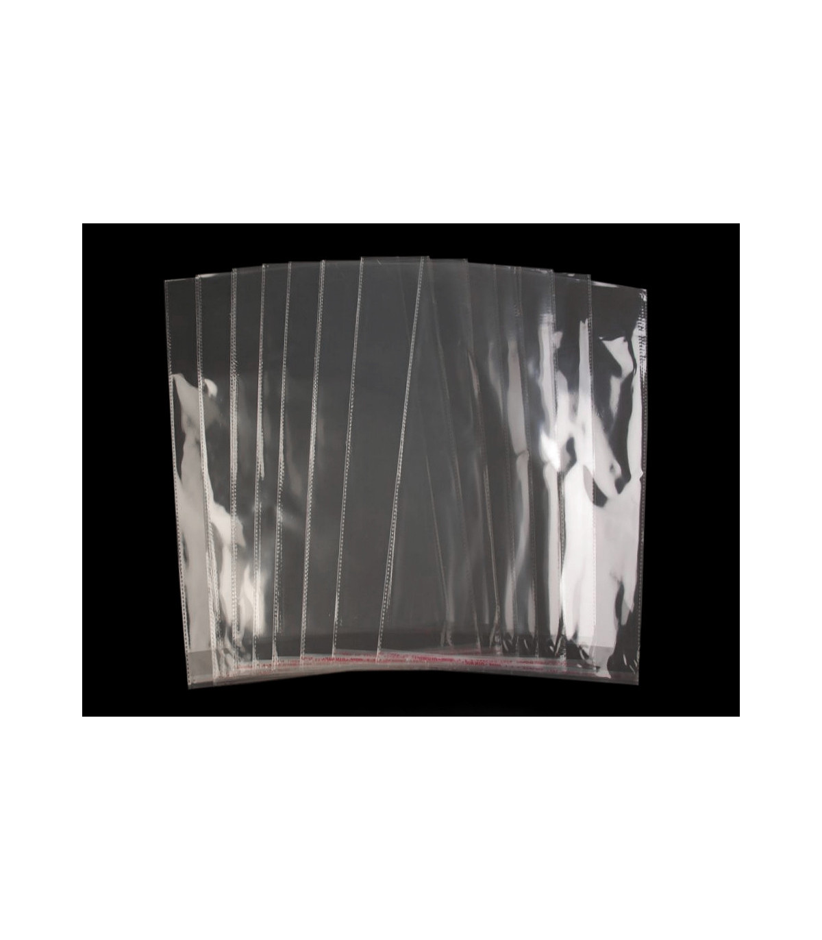 Mecánico Exención Parche Bolsas de plástico transparente autoadhesivas 26x40 cm - Bolsas De Plástico  - Materiales para tocados, Plumas, Flecos de plumas,