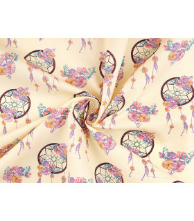 Tela De Algodón 100% Con Motivos Infantiles 1,60 X 1 M Beige - telas para