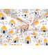 TELA DE ALGODÓN 100% CON MOTIVOS INFANTILES 1,60 X 1 M