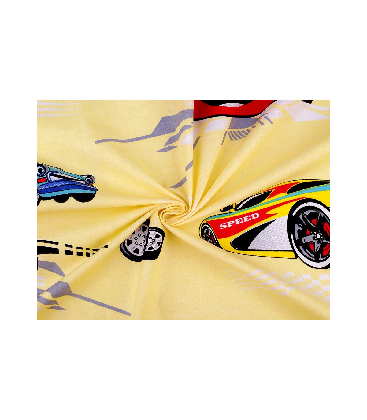 Cotton Fabric Kids Design Cars 1.6M X 1M Baumwollstoffe Material