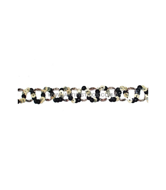 SEQUINS RIBBON BIAS "EIGHTS"