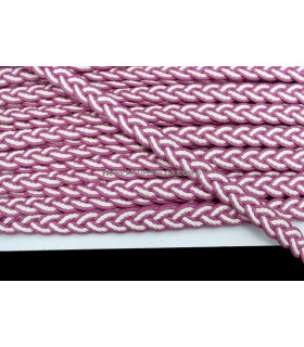 Cordon Trenzado De Algodón 1 Mt. X 15 Mm. Rosa Chicle - sombreros