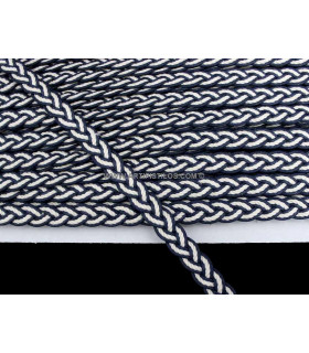 Cordon Trenzado De Algodón Negro 1 Mt. X 15 Mm. - sombreros