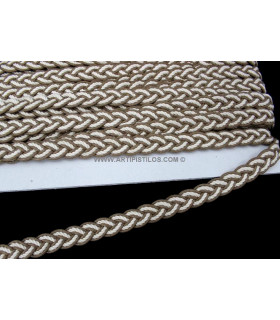 Cordon Trenzado De Algodón Camel 1 Mt. X 15 Mm. - sombreros