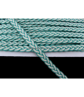 Cordon Trenzado De Algodón Verde 1 Mt. X 15 Mm. - sombreros