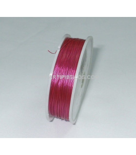 Cable Forrado De Nylon Fucsia 100 Mts. X 0,45 Mm. - colores para