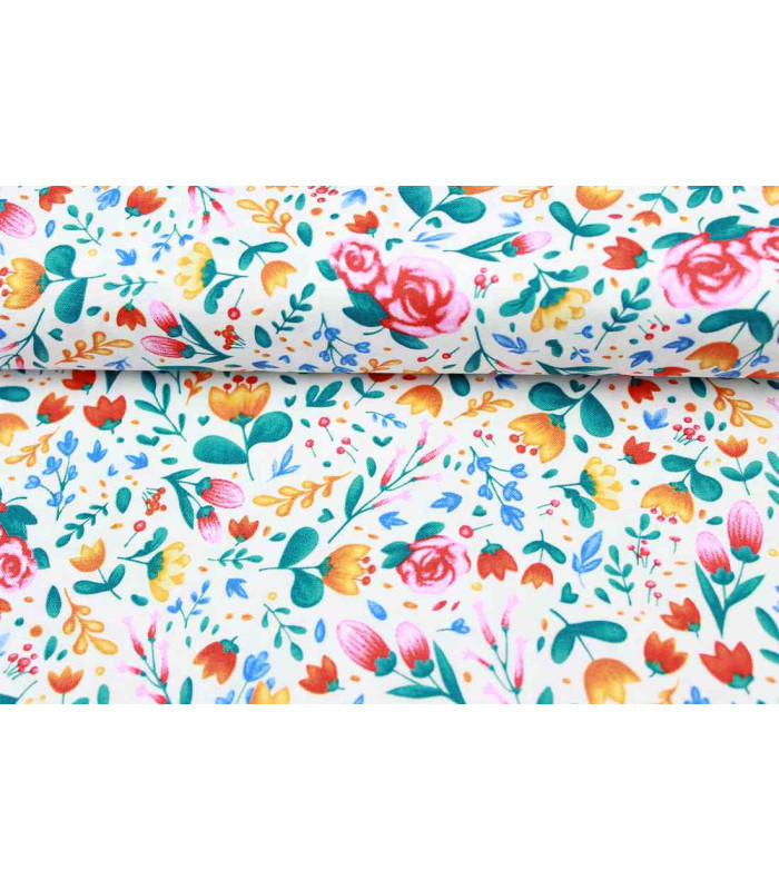 Tejido estampado "FROM THE FIELD" 100% algodón