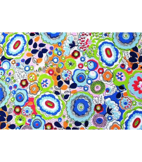 Tejido Hidrófugo "flowers" 50 Cms. X 150 Cms. S/foto - verano