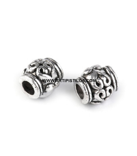 Abalorio Metálico "tribal" Plata - manualidades