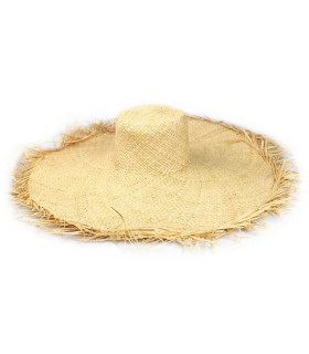CAPELINA DE RAFIA NATURAL 65 cm