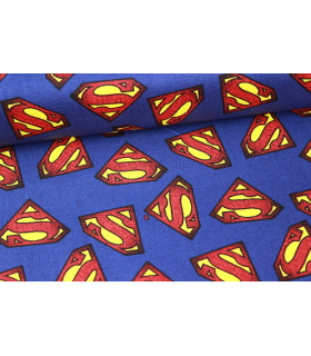 Tecido estampado "SUPERMAN" 100% algodão 50 cms x 110 cms
