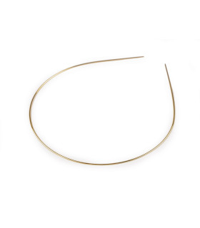 Diadema Metalica 1 Mm. Dorado 1 Mm. Diametro - alambre