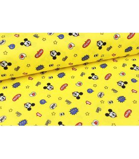 Tecido Estampado 100% Algodão /  50 Cms X 110 Cms Amarelo