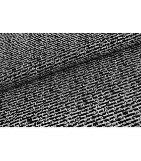 Tecido "xoxo" Estampado 100% Algodão 50 Cms. X 110 Cms. Preto-branco