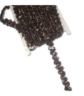 Galon Mohair Estrecho 1 Metro De Largo X 15 Mm. De Ancho Marrón Oscuro - costura