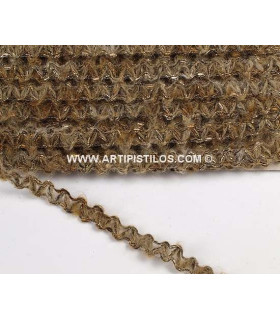 Galon Mohair Estrecho 1 Metro De Largo X 15 Mm. De Ancho Marrón Claro - costura