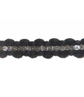 WOOL AND SEQUINS RIBBON BIAS