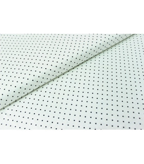 Tecido Estampado 100% Algodão "dots" 50 Cms. X 110 Cms. Branco/preto