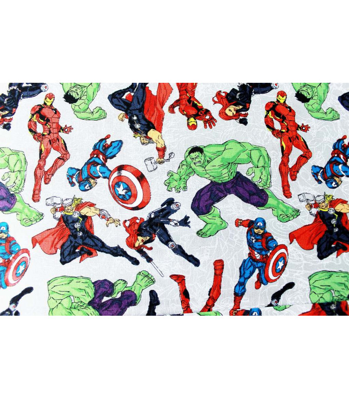 Tecido estampado 100% algodão "MARVEL HEROES"