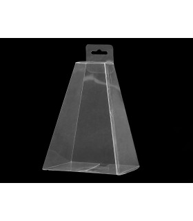 CAJA PLEGLABLE DE PLASTICO  11,5 x 11,5 x 16 cm