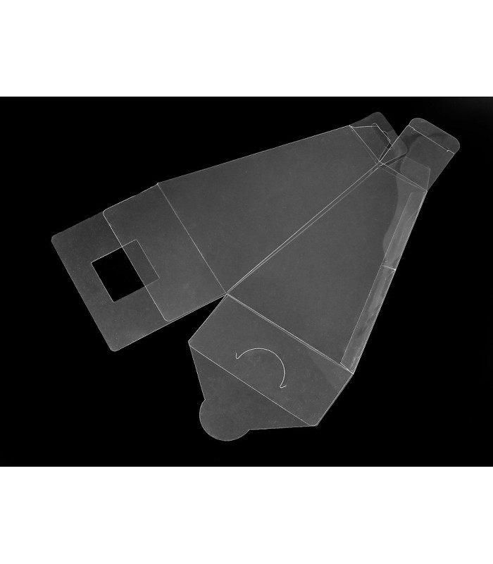 CAJA PLEGLABLE DE PLASTICO  11,5 x 11,5 x 16 cm