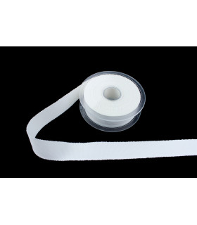 Fita Petersham 100% Algodão - 15mm Branco - por metros