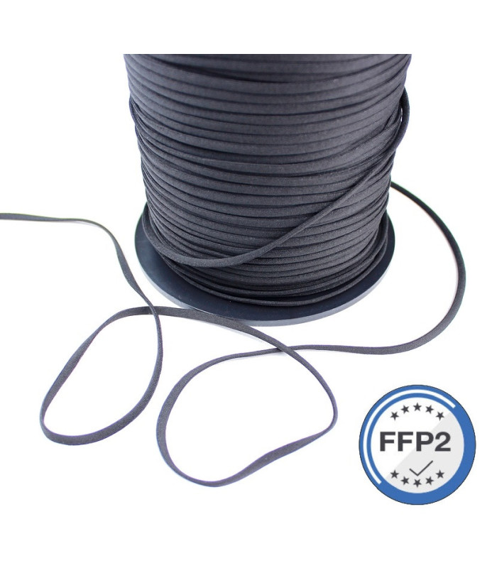 Flat elastic tape for masks FFp2