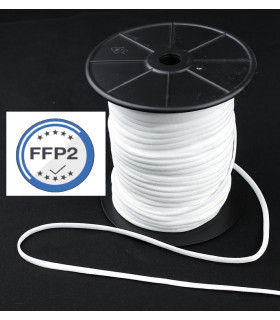 Fita Elastica Para Máscaras Ffp2 Branco - poliéster