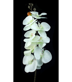 Orquidea De Tela "zinnus" Branco - flores para decorar