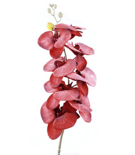 Orquidea De Tela "zinnus" Rojo - flores para decorar