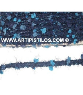 Galon Bolas Fantasia Azul 1 Metro De Largo X 10 Mm. De Ancho - colores para
