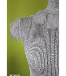 GOOSE FEATHER FRINGE 8 - 15 cm