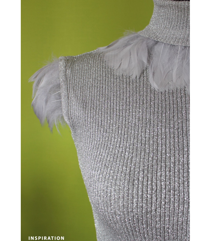 GOOSE FEATHER FRINGE 8 - 15 cm