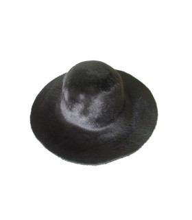 Capelina De Melusina Pelo De Conejo 100% A 1 Cara Negro 45 Cms. De Diametro X 12 Cms. De Alto - capelinas
