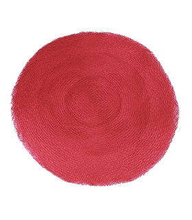 Disco De Buntal. 40 Cms, Sin Apresto 3x3 Rojo - tocados para