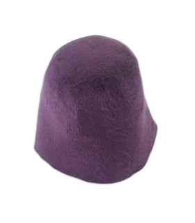 Cono Pelo De Conejo 100% A 1 Cara Berenjena 25 Cms. De Alto X 25 Cms. De Diametro - capelinas