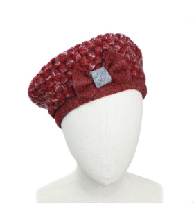 Lady beret with bow