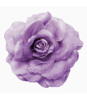 Flor De Tela "vega" 20 Cm Lila - broche